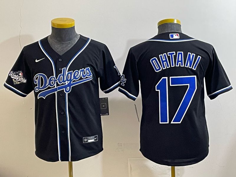 Youth 2025 Los Angeles Dodgers #17 Ohtani Black Game Nike MLB Jersey style 006->toronto blue jays->MLB Jersey